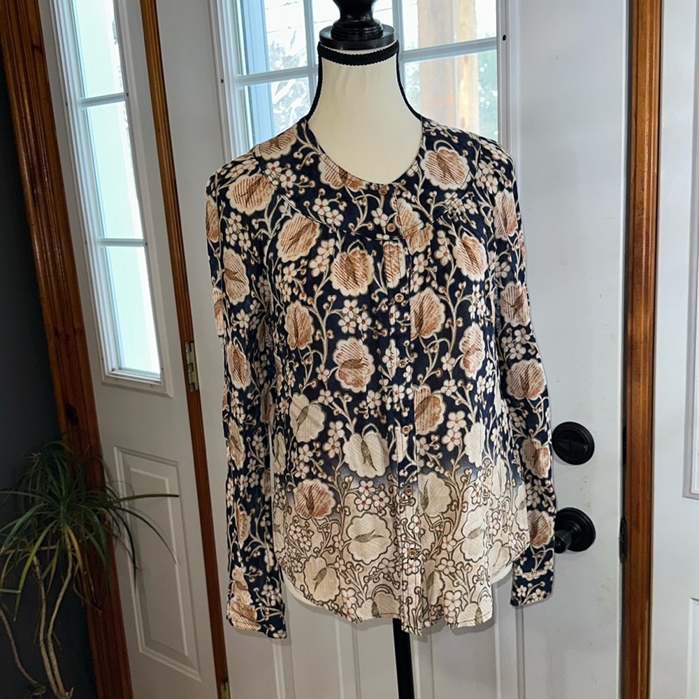 Maeve Button Up Floral Blouse